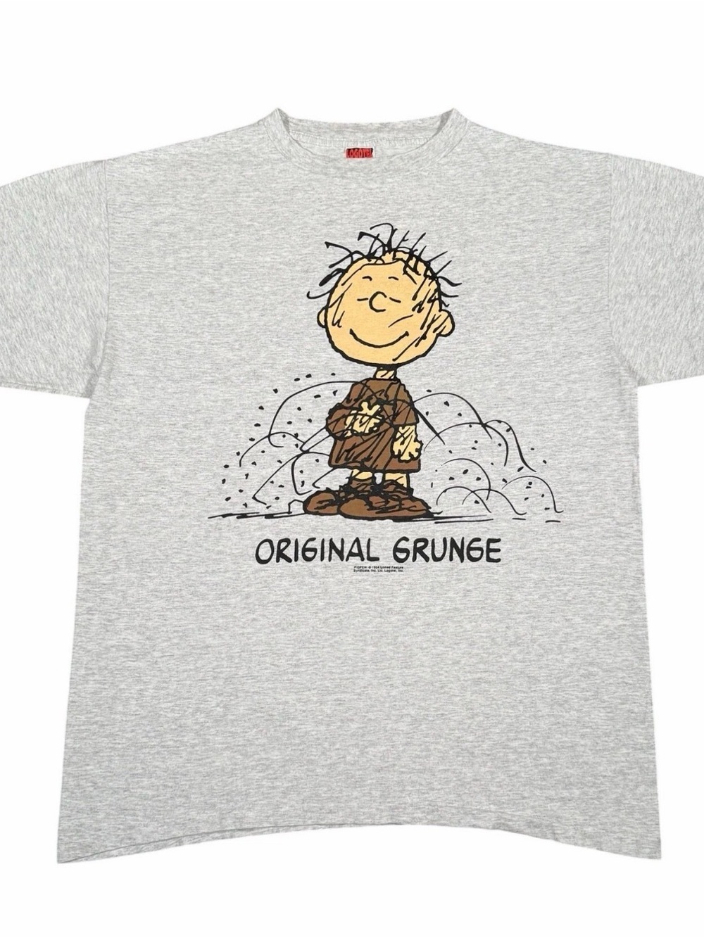 Vintage peanuts, original grunge Short Sleeve Tee with Cartoon Graphic